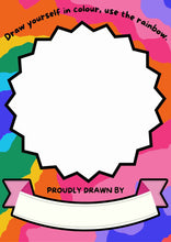 Load image into Gallery viewer, Draw yourself is colour FREE PRINTABLE digital download