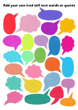 Load image into Gallery viewer, Self love bubble notes on mirror FREE PRINTABLE Digital product