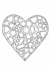 Load image into Gallery viewer, Red heart movement by Sherele Moody FREE PRINTABLE colouring in sheet Digital download