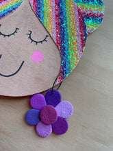 Load image into Gallery viewer, RAINBOW flower earrings polymer clay