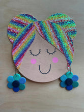 Load image into Gallery viewer, RAINBOW flower earrings polymer clay