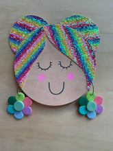 Load image into Gallery viewer, RAINBOW flower earrings polymer clay