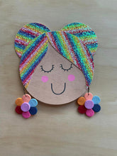 Load image into Gallery viewer, RAINBOW flower earrings polymer clay