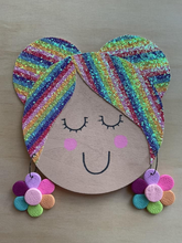 Load image into Gallery viewer, RAINBOW flower earrings polymer clay