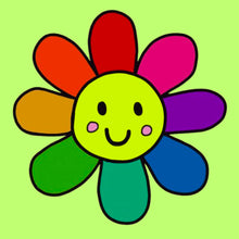 Load image into Gallery viewer, RAINBOW flower earrings polymer clay