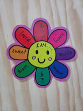 Load image into Gallery viewer, FREE PRINTABLE solid rainbow coloured flourishing flower activity