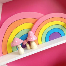 Load image into Gallery viewer, Blank raw pine wooden rainbow handmade toy