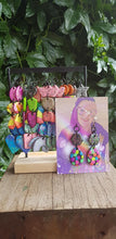 Load image into Gallery viewer, SALE $10!!! Polka dot & glitter handmade polymer clay earrings