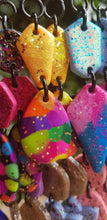 Load image into Gallery viewer, Fairy kisses & glitter polymer clay handmade earrings