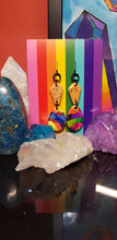 Load image into Gallery viewer, Rockmelon & rainbows handmade polymer clay earrings