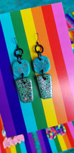 Load image into Gallery viewer, SALE $10!!!! Green earth mother handmade polymer clay earrings
