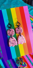 Load image into Gallery viewer, Fairy floss handmade glitter polymer clay earrings