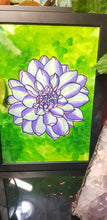 Load image into Gallery viewer, Lime succulent flower Australian floral tattoo inspired artwork