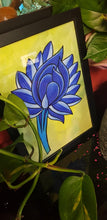 Load image into Gallery viewer, Water lotus blue flower Australian floral tattoo inspired artwork