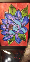 Load image into Gallery viewer, Indigo lotus flower Australian floral tattoo inspired artwork