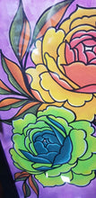 Load image into Gallery viewer, Lime & yellow peonies flower Australian floral tattoo inspired artwork