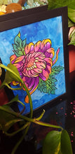 Load image into Gallery viewer, Sunset crysanthemum flower Australian floral tattoo inspired artwork