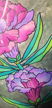 Load image into Gallery viewer, Pink & purple carnation flower Australian floral tattoo inspired artwork