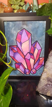 Load image into Gallery viewer, Pretty pink quartz crystal art