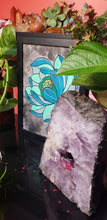 Load image into Gallery viewer, Turquoise lotus flower Australian floral tattoo inspired artwork