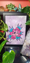 Load image into Gallery viewer, Pink peony flower Australian floral tattoo inspired artwork