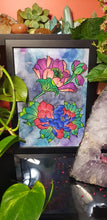 Load image into Gallery viewer, Lotus pair flower Australian floral tattoo inspired artwork