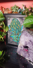 Load image into Gallery viewer, Green & golden protea flower Australian floral tattoo inspired artwork
