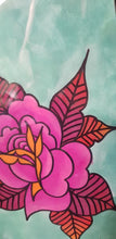 Load image into Gallery viewer, Red & pink rose flower Australian floral tattoo inspired artwork