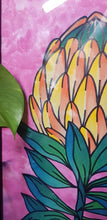 Load image into Gallery viewer, Yellow & Orange protea flower Australian floral tattoo inspired artwork
