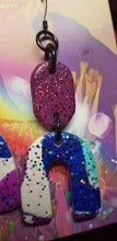 Load image into Gallery viewer, Cloud rainbows handmade glitter polymer clay earrings