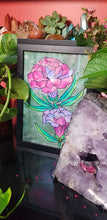 Load image into Gallery viewer, Pink & purple carnation flower Australian floral tattoo inspired artwork