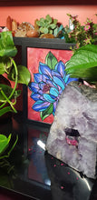 Load image into Gallery viewer, Indigo lotus flower Australian floral tattoo inspired artwork