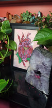 Load image into Gallery viewer, Red crysanthemum flower Australian floral tattoo inspired artwork