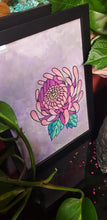 Load image into Gallery viewer, Pastel crysanthemum flower Australian floral tattoo inspired artwork