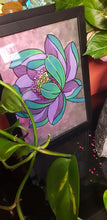 Load image into Gallery viewer, Green lotus flower Australian floral tattoo inspired artwork