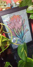 Load image into Gallery viewer, Earthy protea flower Australian floral tattoo inspired artwork