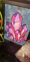 Load image into Gallery viewer, Pretty pink quartz crystal art