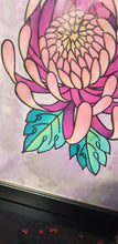 Load image into Gallery viewer, Pastel crysanthemum flower Australian floral tattoo inspired artwork