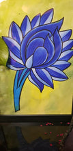Load image into Gallery viewer, Water lotus blue flower Australian floral tattoo inspired artwork