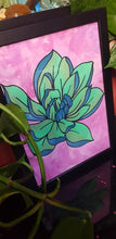 Load image into Gallery viewer, Lime green magnolia flower Australian floral tattoo inspired artwork