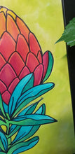 Load image into Gallery viewer, Sunset protea Australian floral tattoo inspired artwork