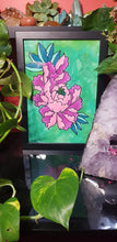 Load image into Gallery viewer, Lime & pink open peony flower Australian floral tattoo inspired artwork