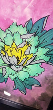 Load image into Gallery viewer, Green crysanthemum flower Australian floral tattoo inspired artwork