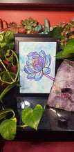 Load image into Gallery viewer, Lavender lotus flower Australian floral tattoo inspired artwork