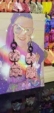 Load image into Gallery viewer, Fairy floss handmade glitter polymer clay earrings