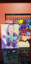 Load image into Gallery viewer, Double crown rainbow glitter polymer clay earrings