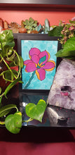 Load image into Gallery viewer, Magenta & golden orange magnolia flower Australian floral tattoo inspired artwork