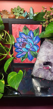 Load image into Gallery viewer, Indigo lotus flower Australian floral tattoo inspired artwork