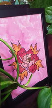 Load image into Gallery viewer, Red peony Australian floral tattoo inspired artwork