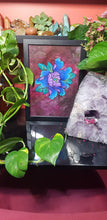 Load image into Gallery viewer, Turquoise green and blue peony flower Australian floral tattoo inspired artwork